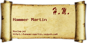 Hammer Martin névjegykártya