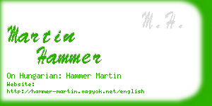 martin hammer business card